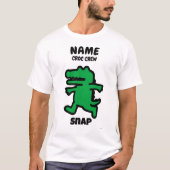 T-shirt Snap Funny Crocodile - Conception personnalisée d' (Devant)