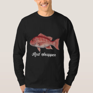 T-shirt Snapper Red Snapper Peinture Red Snapper pêcheur