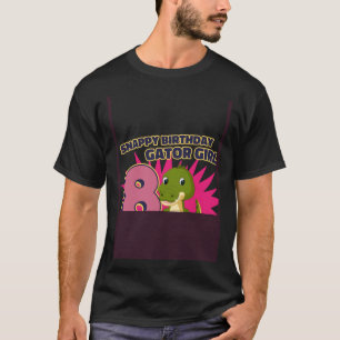 T-shirt Snappy 6e anniversaire Backprint Gator Girl 3
