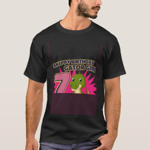 T-shirt Snappy 6e anniversaire Backprint Gator Girl 5