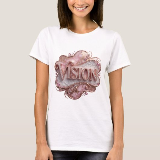 T-shirt Snappy Gold VISION 3D Art Text (Devant)