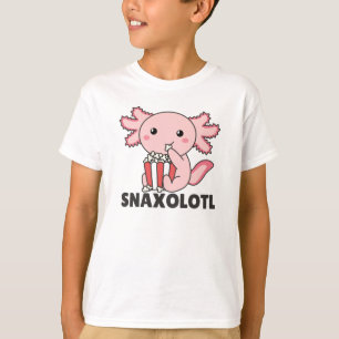 T-shirt Snaxolotl Axolotl Amateurs de doux animaux Popcorn