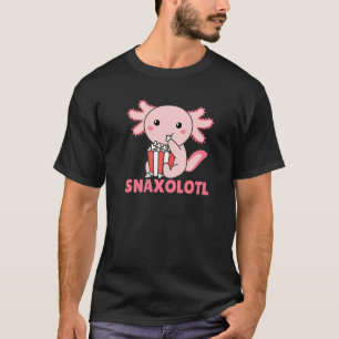 T-shirt Snaxolotl Axolotl Cute Animaux Manger Popcorn Axol