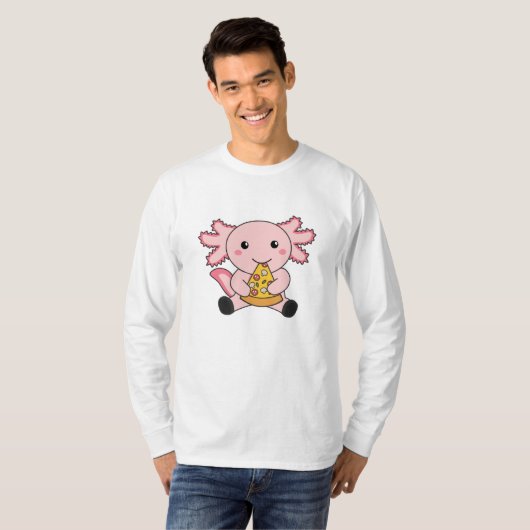 T-shirt Snaxolotl Axolotl Lover Cute Animaux Pizza (Devant entier)