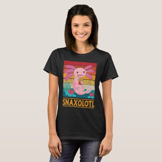T-shirt Snaxolotl Cute Axolotl Français Fries Aliment Anim (Devant entier)