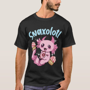 T-shirt Snaxolotl Drôle Axolotl Friandises Snacks Desserts