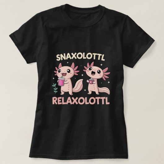 T-shirt Snaxolotl et Relaxolotl Unique Funny Axolotl T-Sh (Design devant)
