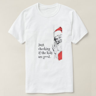 T-shirt Sneaky Père Noël, juste vérifier les enfants