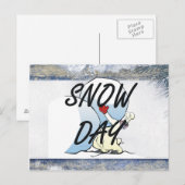 T-SHIRT sneeuwdag Briefkaart (Voorkant / Achterkant)