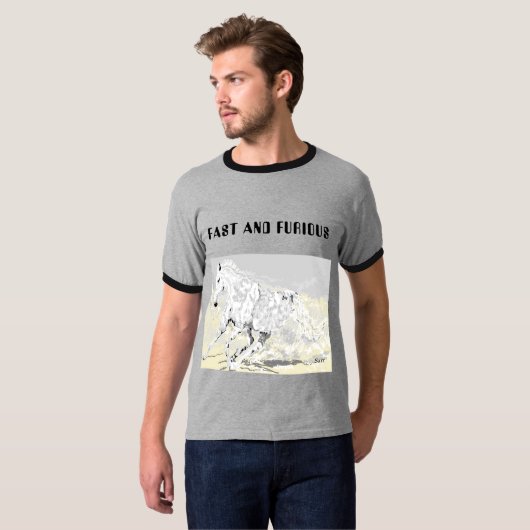 T-shirt :Snel en furieus (Voorkant volledig)