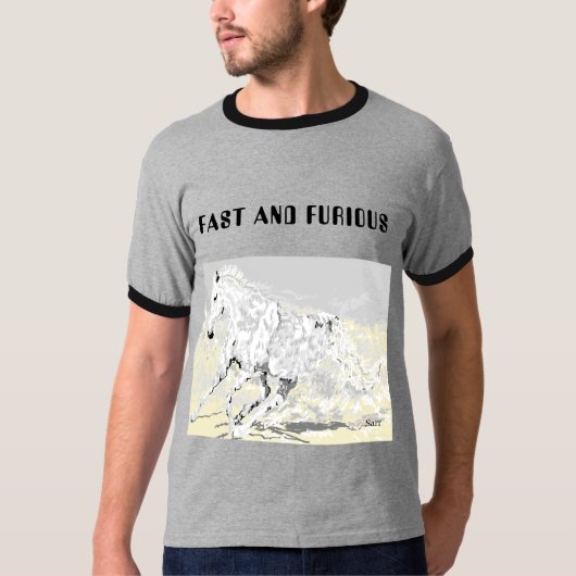 T-shirt :Snel en furieus (Voorkant)