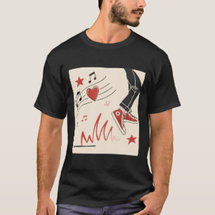 T-shirt Snicker Music Colorful Expressive Art numérique Il