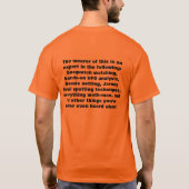 T-shirt Snipe chassant la pièce en t d'instructeur (Dos)