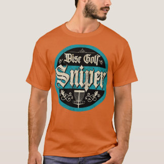 T-shirt Sniper de golf de disque bleu vintage