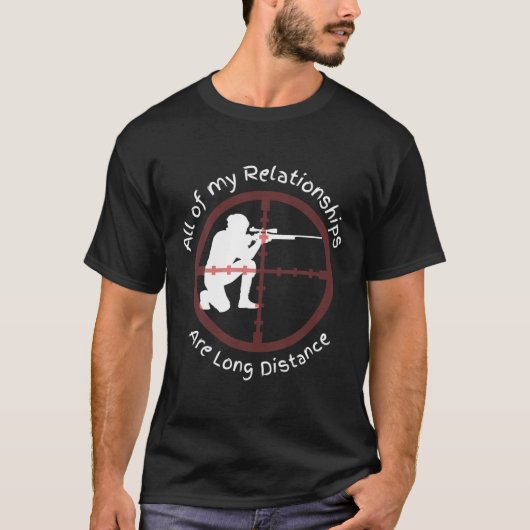 T-shirt Sniper Relation Longue Distance Tir (Devant)