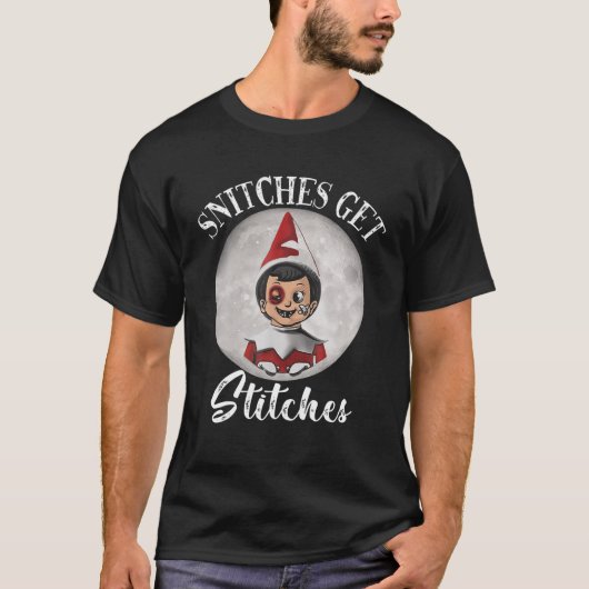 T-shirt Snitches Obtenir Des Points Vilains Noël Drôle (Devant)