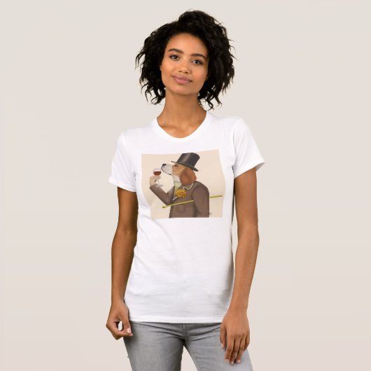 T-shirt Snob de vin beagle (Devant entier)