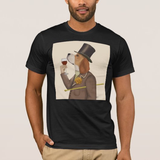 T-shirt Snob de vin beagle (Devant)