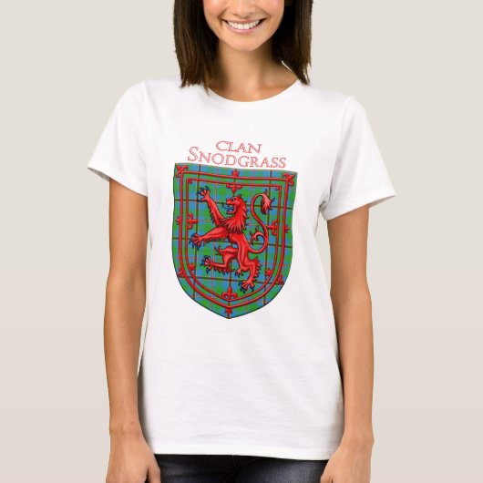 T-shirt Snodgrass Tartan Scottish Plaid Lion Rampant (Devant)