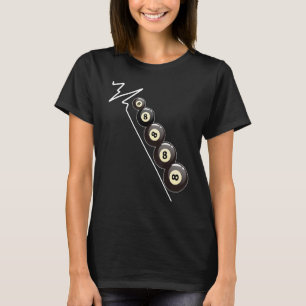 T-shirt Snooker Heartbeat Coeur Rate ECG 8Ball Pool Billia