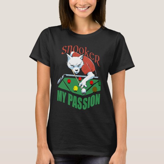 T-shirt Snooker my passion billiard player design snooker (Devant)