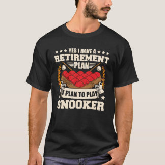 T-shirt Snooker Player Cue Retirement Je Prévois De Jouer 