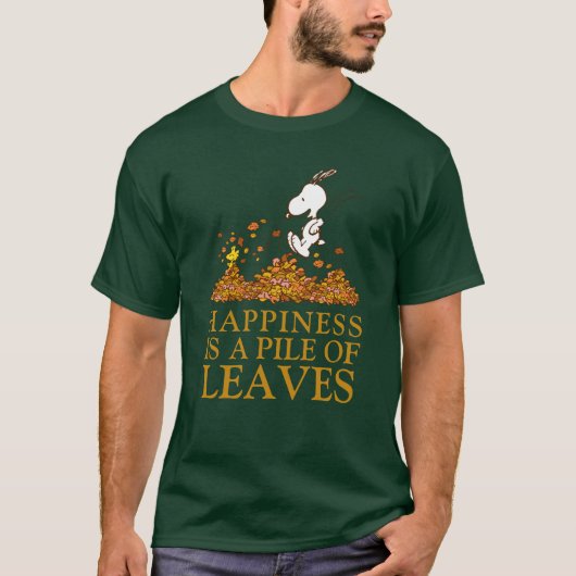T-shirt Snoopy & Bois Feuilles d'automne (Devant)