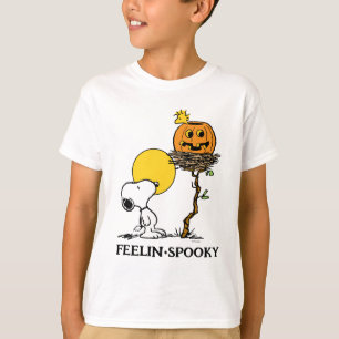 T-shirt Snoopy & Bois Nid Avec Jack O'Lantern