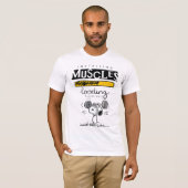 T-shirt Snoopy Cartoon Lifting Weights (Devant entier)