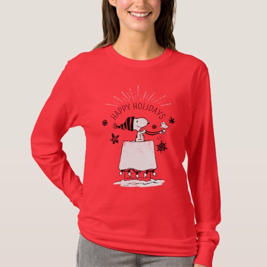 T-shirt Snoopy et Woodstock - Joyeux et lumineux (Devant)