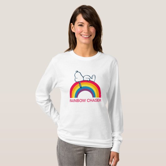 T-shirt Snoopy | Rêver en couleur arc-en-ciel (Devant entier)