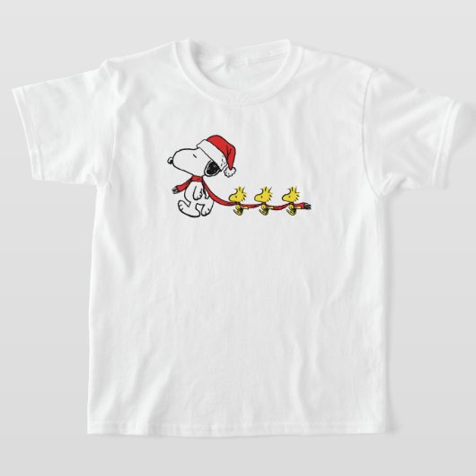 T-shirt snoopy & woodstock walk on winter season (Poser)