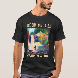 T-shirt Snoqualmie Falls Washington Shirt, Sasquatch
