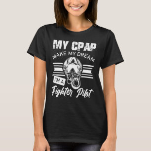 T-shirt Snording Cpap En Tant Que Pilote De Combat Masque 