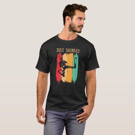 T-shirt Snorkel Retro Plongée Plongée Plongée Plongée (Devant entier)