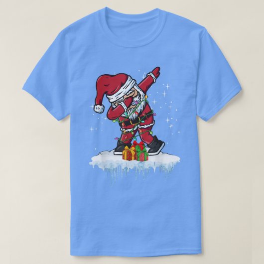 T-shirt Snow Christmas Winter Time Fairy Lights Santa Clau (Design devant)