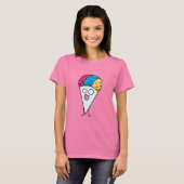 T-shirt Snow Cone langue hors ventilateur sirop de glace d (Devant entier)