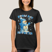 T-shirt Snow Day Suprter Cute Snowman Snowflake Christmas (Devant)