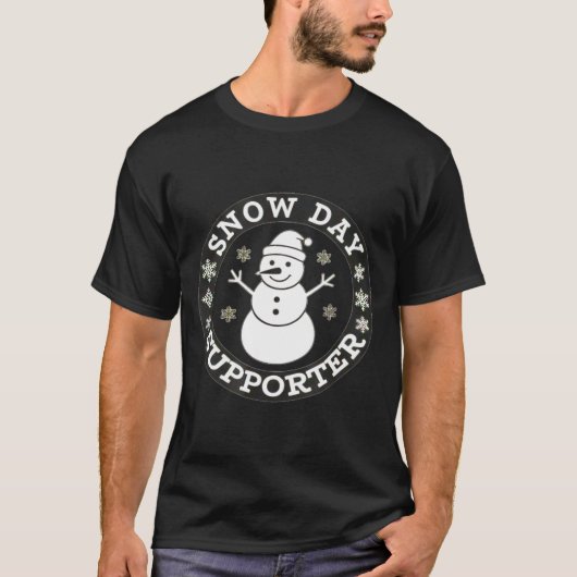 T-shirt Snow Day Suprter Fun Winter Snowflake Teacher Stud (Devant)