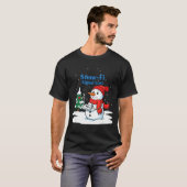 T-shirt Snow-fi Signal Lost Funny Christmas Snowman Wifi (Devant entier)