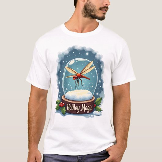 T-shirt Snow Globe Dragonfly (Devant)