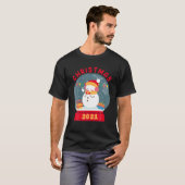 T-shirt Snow Globe Snowball Noël Snowman S Joyeux Noël (Devant entier)