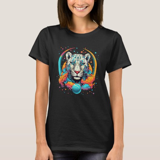 T-shirt Snow Leopard Wild Animal Snow Leopard Men Women Ki (Devant)