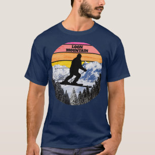 T-shirt Snow Ski Loon Mountain Skiing Fields