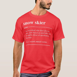 T-shirt Snow Skier Definition Funny Noun 