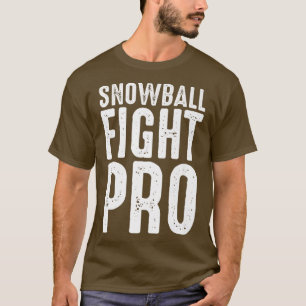 T-shirt Snowball Fight Pro Funny Snowballing Game Winter S