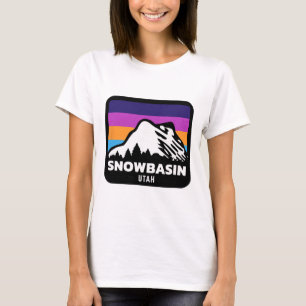 T-shirt Snowbasin Utah Ski Snowboard Voyage de ski en fami