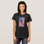 T-shirt Snowboard American Flag Patriotic Snowboard Snowbo (Devant entier)