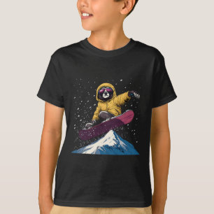 T-shirt Snowboard Animaux - Parcours Sur Un Snowboard Snow