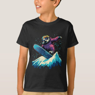 T-shirt Snowboard Animaux - Parcours Sur Un Snowboard Snow